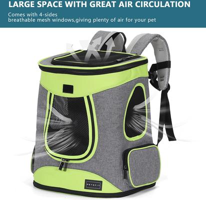 Show full view: Petsfit Easy-Fit Airline Approved Backpack Dog & Cat Carrier, 13.5 x 12.5 x 17.5-in, Green slide 6 of 10