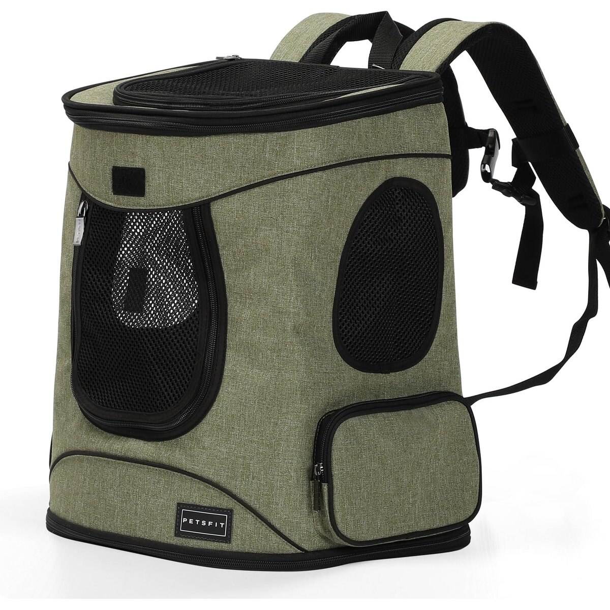 Petsfit Easy-Fit Airline Approved Backpack Dog & Cat Carrier, 13.5 x 12.5 x 17.5-in, Light Green