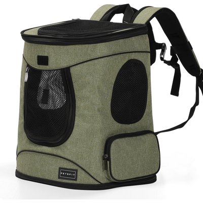 Petsfit Petsfit Easy-Fit Airline Approved Backpack Dog & Cat Carrier, 13.5 x 12.5 x 17.5-in, Light Green