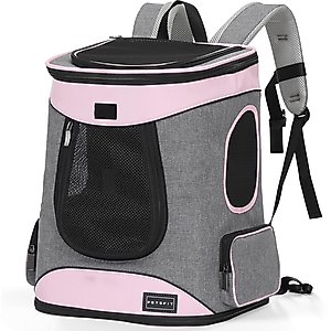 Petsfit Easy-Fit Airline Approved Backpack Dog & Cat Carrier, 13.5 x 12.5 x 17.5-in, Pink
