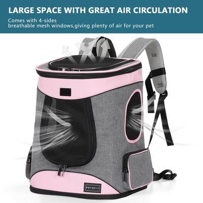 Show full view: Petsfit Easy-Fit Airline Approved Backpack Dog & Cat Carrier, 13.5 x 12.5 x 17.5-in, Pink slide 6 of 11
