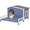 Show in main carousel: Petsfit Elevated Floor Wooden Outdoor Dog House, Blue, Medium: 40-in slide 1 of 9