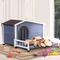 Show in main carousel: Petsfit Elevated Floor Wooden Outdoor Dog House, Blue, Medium: 40-in slide 8 of 9