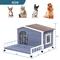 Show in main carousel: Petsfit Elevated Floor Wooden Outdoor Dog House, Blue, Medium: 40-in slide 2 of 9