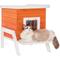 Show in main carousel: Petsfit Expanded Feeding Station Wooden Outdoor Cat House, Orange slide 1 of 9