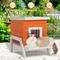 Show in main carousel: Petsfit Expanded Feeding Station Wooden Outdoor Cat House, Orange slide 6 of 9