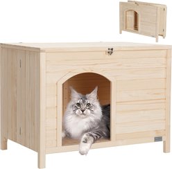 Petsfit Folding Cat Litter Box Enclosure, Burlywood, Medium