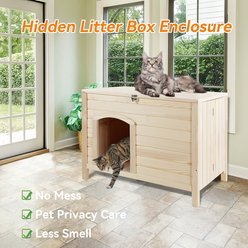 Petsfit Folding Cat Litter Box Enclosure, Burlywood, Medium slide 2 of 6
