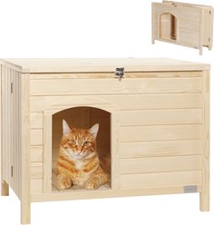 Petsfit Folding Cat Litter Box Enclosure, Burlywood, Small