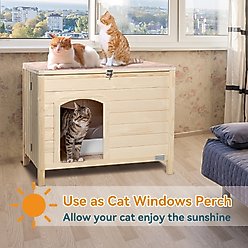 Petsfit Folding Cat Litter Box Enclosure, Burlywood, Small slide 2 of 7