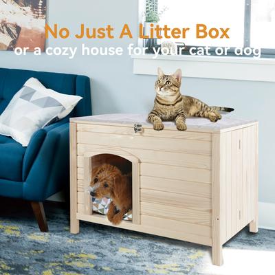 Show full view: Petsfit Folding Cat Litter Box Enclosure, Burlywood, Small slide 6 of 7
