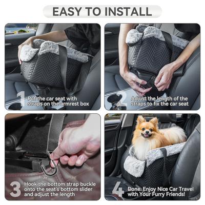 Show full view: Petsfit Luxury Center Console Small Dog Car Booster Seat Carrier, Black slide 8 of 11