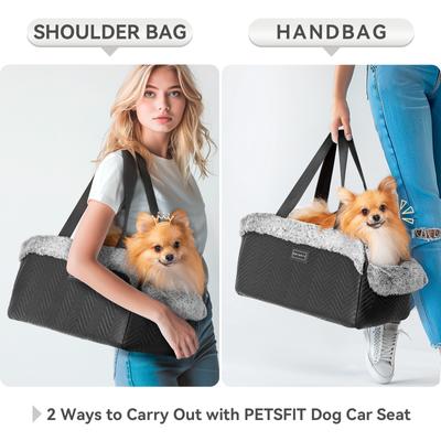 Show full view: Petsfit Luxury Center Console Small Dog Car Booster Seat Carrier, Black slide 4 of 11