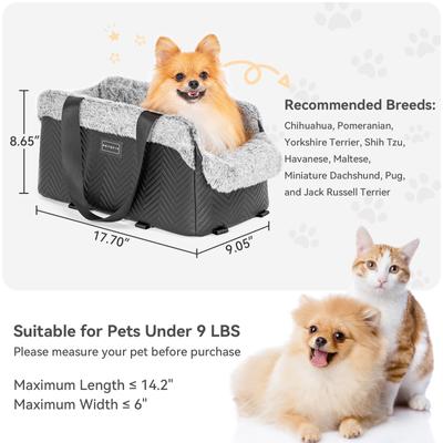 Show full view: Petsfit Luxury Center Console Small Dog Car Booster Seat Carrier, Black slide 2 of 11