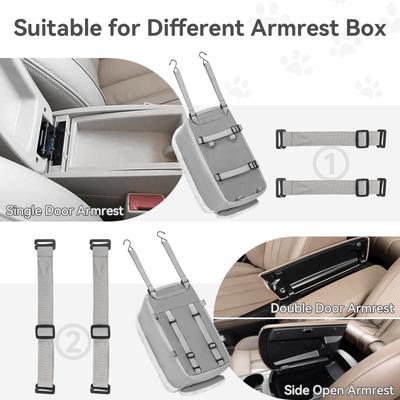 Show full view: Petsfit Luxury Center Console Small Dog Car Booster Seat Carrier, Grey slide 5 of 11