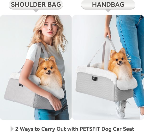 Petsfit Luxury Center Console Small Dog Car Booster Seat Carrier