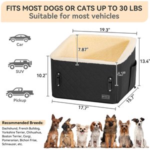 Petsfit Medium Dog Car Booster Seat, Black