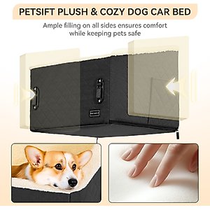 Petsfit Medium Dog Car Booster Seat, Black