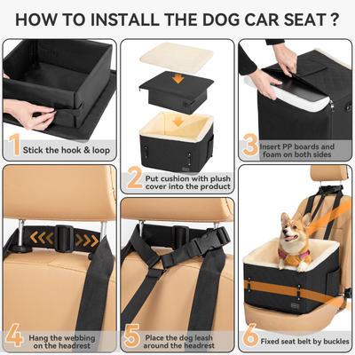 Show full view: Petsfit Medium Dog Car Booster Seat, Black slide 9 of 12
