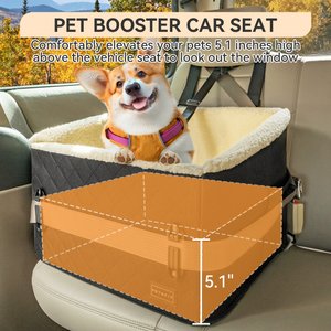 Petsfit Medium Dog Car Booster Seat, Black