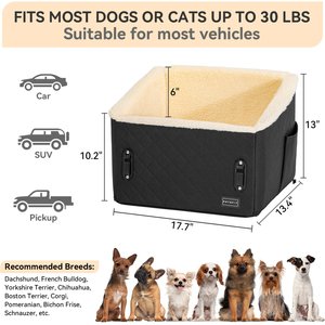 Petsfit Medium Dog Car Booster Seat, Black