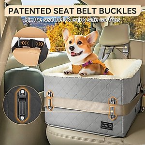Petsfit Medium Dog Car Booster Seat, Grey