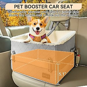 Petsfit Medium Dog Car Booster Seat, Grey