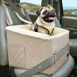 Petsfit Medium Dog Car Booster Seat, Khaki slide 1 of 9