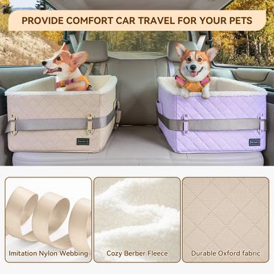 Show full view: Petsfit Medium Dog Car Booster Seat, Khaki slide 8 of 12