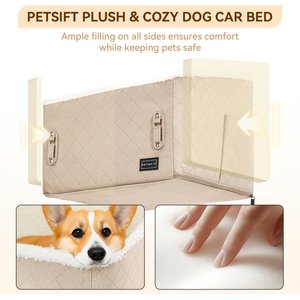 Petsfit Medium Dog Car Booster Seat, Khaki