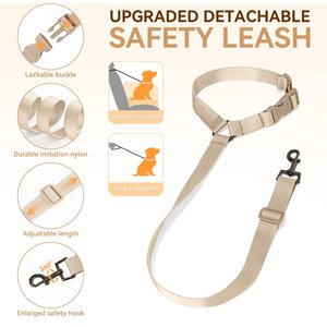 Petsfit Medium Dog Car Booster Seat, Khaki