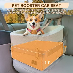 Petsfit Medium Dog Car Booster Seat, Khaki