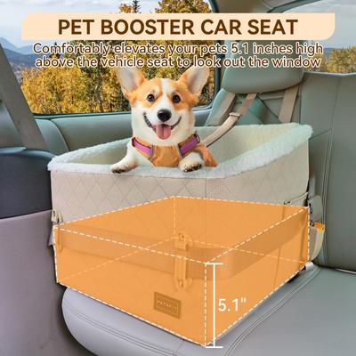 Show full view: Petsfit Medium Dog Car Booster Seat, Khaki slide 5 of 12