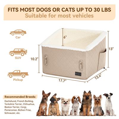 Show full view: Petsfit Medium Dog Car Booster Seat, Khaki slide 3 of 12