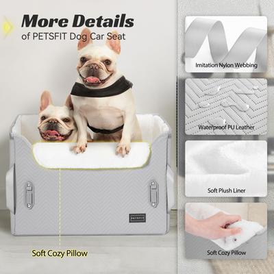 Show full view: Petsfit Medium Dog Car Booster Seat, Medium+, Gray slide 6 of 10