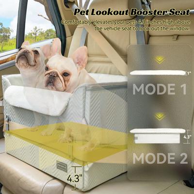 Show full view: Petsfit Medium Dog Car Booster Seat, Medium+, Gray slide 3 of 10