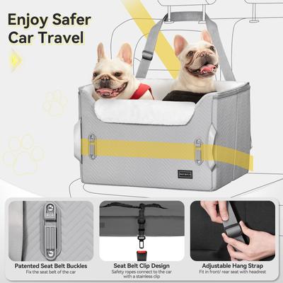 Show full view: Petsfit Medium Dog Car Booster Seat, Medium+, Gray slide 4 of 10