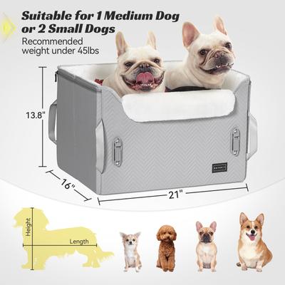 Show full view: Petsfit Medium Dog Car Booster Seat, Medium+, Gray slide 5 of 10