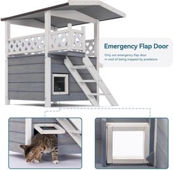 Petsfit Outdoor Cat House, Gray slide 2 of 6