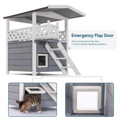Show full view: Petsfit Outdoor Cat House, Gray slide 2 of 7