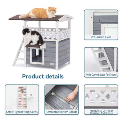 Show full view: Petsfit Outdoor Cat House, Gray slide 5 of 7