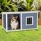Show in main carousel: Petsfit Porch & Window Wooden Outdoor Dog House, Light Gray, Large: 45.5-in slide 1 of 10