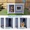 Show in main carousel: Petsfit Porch & Window Wooden Outdoor Dog House, Light Gray, Small: 33.6-in slide 6 of 9