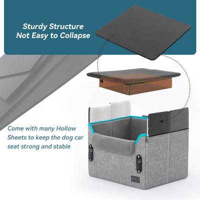 Show full view: Petsfit Portable Small Dog Car Booster Seat, Gray, Medium slide 6 of 10