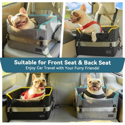 Show full view: Petsfit Portable Small Dog Car Booster Seat, Gray, Medium slide 3 of 10