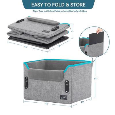 Show full view: Petsfit Portable Small Dog Car Booster Seat, Gray, Medium slide 2 of 10