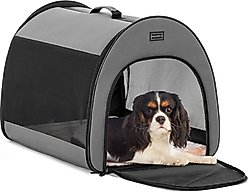 Petsfit Portable Soft-Sided Dog & Cat Crate, Grey, 26 inch