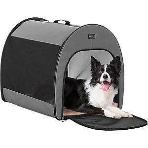 Petsfit Portable Soft-Sided Dog & Cat Crate, Grey, 30 inch