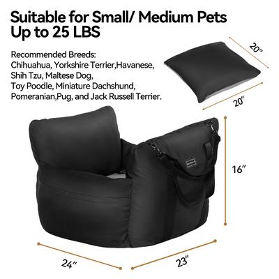 Show full view: Petsfit Small Dog Car Booster Seat, Black slide 2 of 8