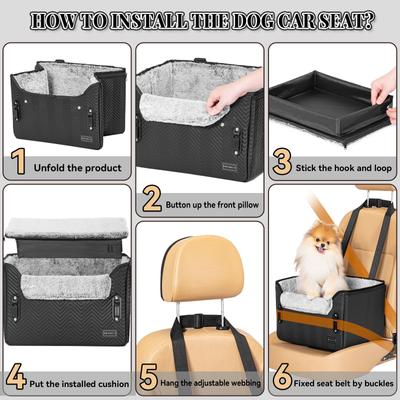 Show full view: Petsfit Small Dog Car Booster Seat, Medium, Black slide 8 of 10